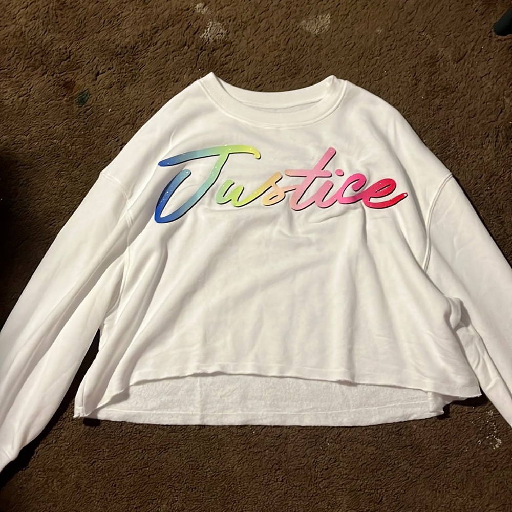 Selling a justice crop top hoodie